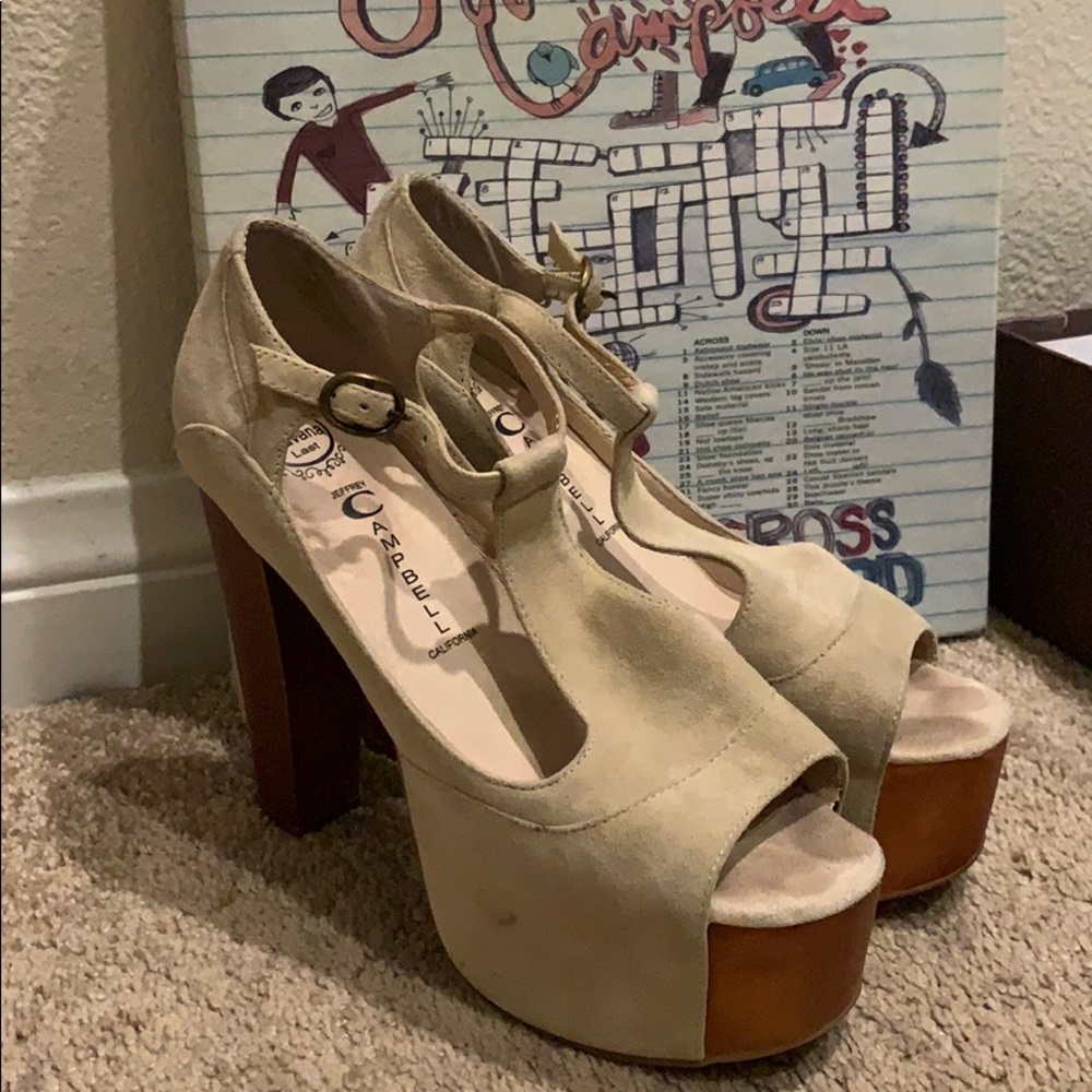 Vintage Jeffrey Campbell Nude Platform 6